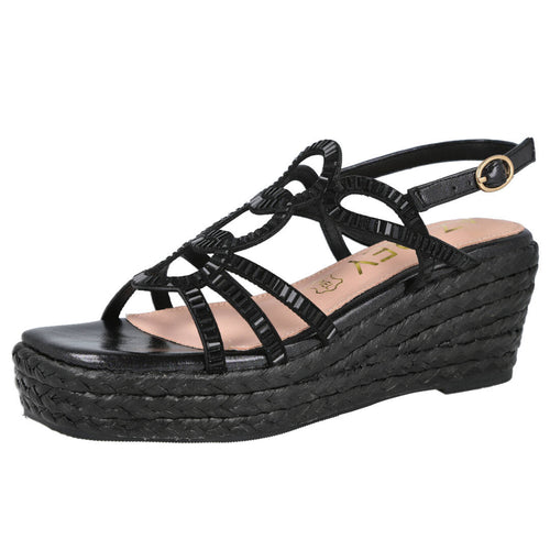 Azarey 494L325 Cuñas Negras para Mujer