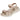 Sandalia plataforma beige con tira trenzada y cierre velcro mujer © Calzados Modesto®