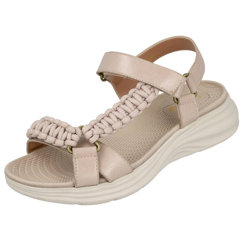 Bubble Bobble BL2616-1 Sandalias planas Beige para Mujer