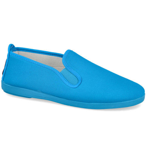 L&R SHOES 500 Zapatillas de Lona Turquesas para Mujer