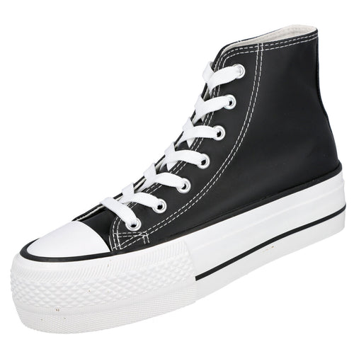 L&R SHOES CH-823 Zapatillas de Lona Negras para Mujer