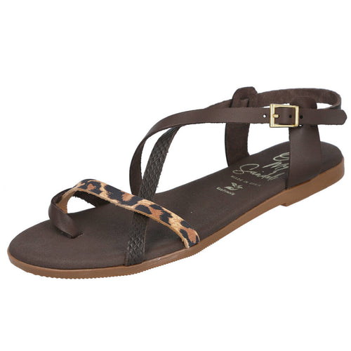 Oh! My Sandals 5807 Sandalias Planas Marrones para Mujer