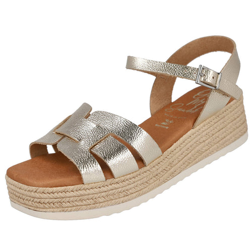 Oh! My Sandals 6021 Champagne Sandalias Planas Mujer