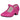Zapato Mary Jane rosa para niña con tira al tobillo y hebilla metálica. - © Calzados Modesto®