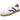 Zapatilla deportiva Gant Cuzmo blanca hombre, vista frontal. Detalle lateral azul y suela goma. - © Calzados Modesto®