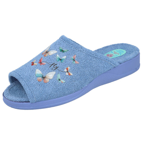 L&R SHOES MD8024 Zapatillas de Casa Azules para Mujer