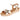 Sandalias plataforma esparto champagne similpiel mujer 5693 © Calzados Modesto®