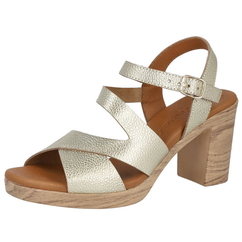 L&R Shoes LR962 Oro Sandalias de tacón para Mujer