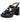 Sandalia piel charol negra tacón bloque plataforma mujer 5938 © Calzados Modesto®