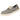 Detalle zapatilla L&R Shoes FC-45 hombre kaki, costuras a contraste y aplique textil en el talón, id - © Calzados Modesto®