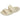Crocs 206761 chanclas beige mujer, vista frontal con tiras dobles - © Calzados Modesto®