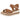 Oh! My Sandals 5783 sandalias planas marrones, vista frontal con cierre textil adherente - © Calzados Modesto®