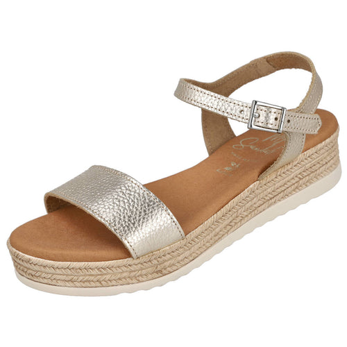 Oh! My Sandals 6111 Sandalias Planas Champagne para Mujer