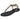 Sandalia plana mujer negra tiras estampado serpiente MySoft 26M035 © Calzados Modesto®