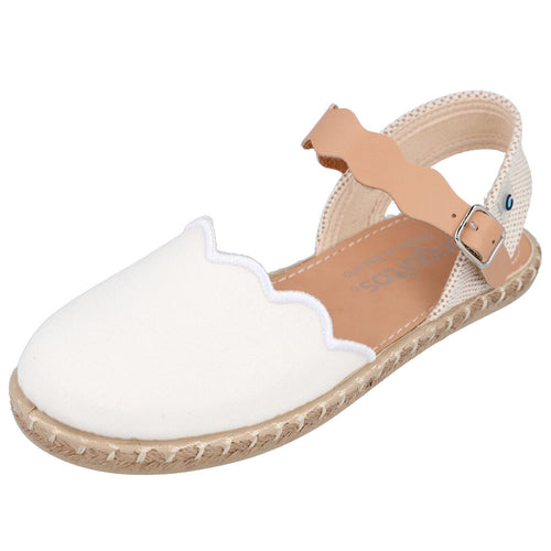Conguitos ALNV121512 Sandalia Plana Blanco Niña