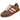 Zapatilla de deporte Pink Desert en marrón con cordones blancos y detalles en rosa, plano general - © Calzados Modesto®