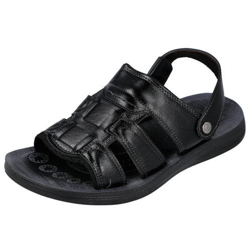 L&R SHOES LRTF-15 Sandalias Negras para Hombre