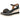 Sandalia plataforma cuña piel negra hebilla mujer © Calzados Modesto®