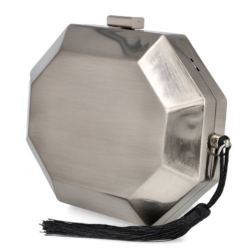 Pink Desert AST20377 Bolso de fiesta Plata Mujer