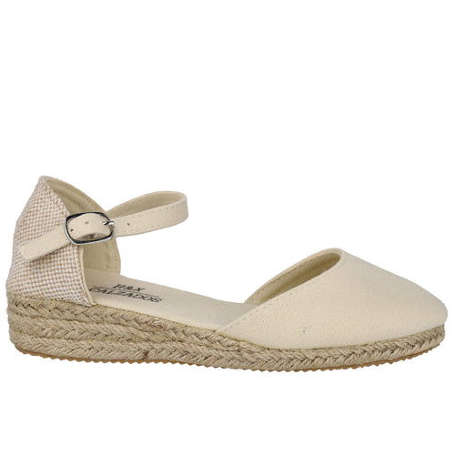L&R Shoes 442-11 Beige Sandalias de cuña para Niña