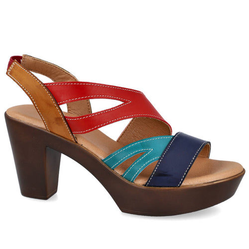 Bubble Bobble K00583-8 Sandalia Tacón Rojo para Mujer