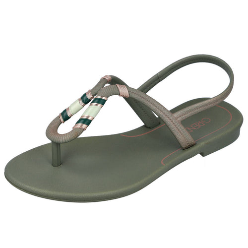 Grendha MD18214 Sandalias planas Verde Mujer