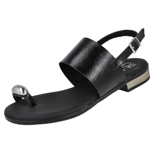 Oh! My Sandals 5862 Sandalias planas Negro para Mujer