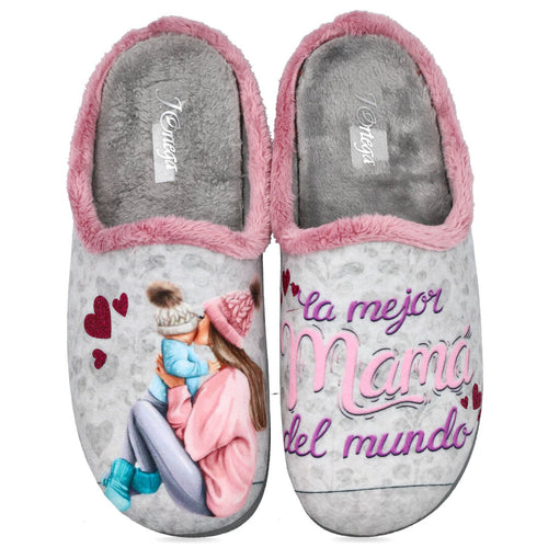 Pinturines MD1932 Zapatillas de Casa Grises para Mujer