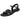 Sandalia piel negra plana OH MY SANDALS tachuelas mujer 5841 © Calzados Modesto®