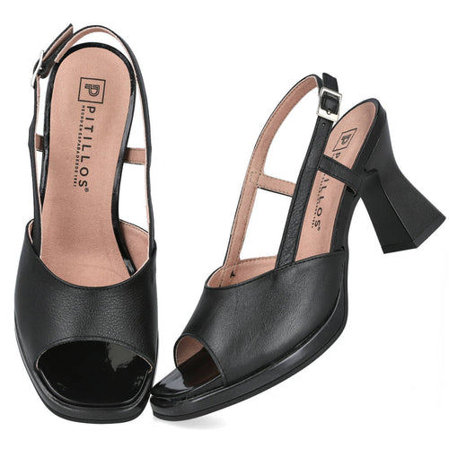 Pitillos MD10542 Sandalias Tacón Negro Mujer