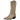 Bota beige de mujer Pink Desert H195, vista frontal, puntera afilada y tachuelas - © Calzados Modesto®
