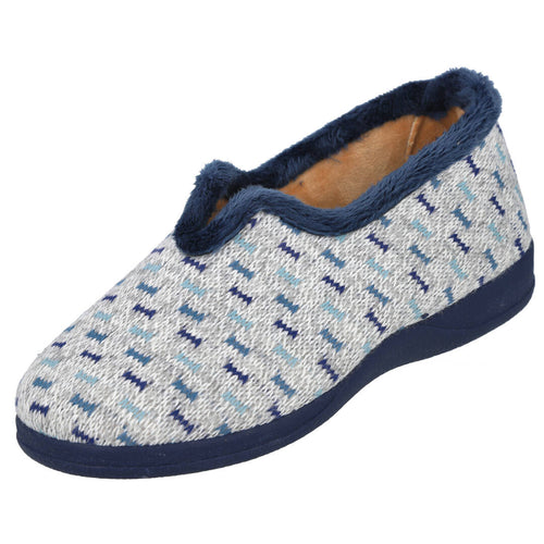 Bubble Bobble MD390 Zapatillas de Casa Azules para Mujer