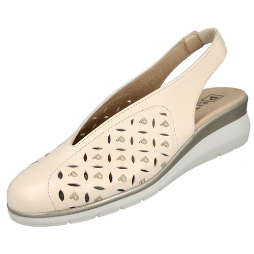 Pitillos 11071 crema sandalias planas para mujer