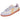Zapatilla deportiva Skechers 185234 beige mujer vista frontal con cordones malva - © Calzados Modesto®