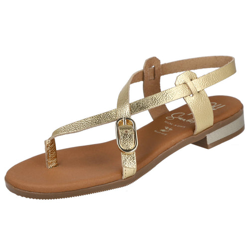 Oh! My Sandals 5865 Sandalia plana Oro para Mujer