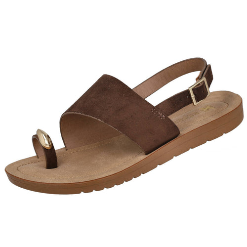 Pink Desert AB119 Sandalias planas Marrón Mujer