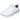 Zapatilla deportiva Skechers 12615 blanca mujer, vista frontal detallada con logo plateado - © Calzados Modesto®