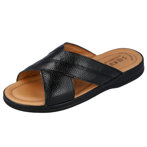 L&R SHOES MD5380.2 Sandalias Negras para Hombre