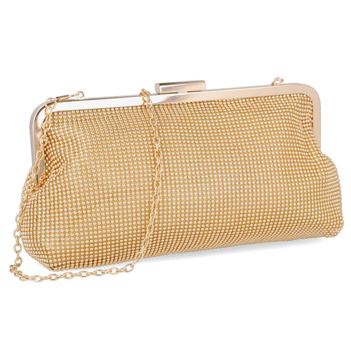 Pink Desert AST20783 Bolso de fiesta Oro para Mujer