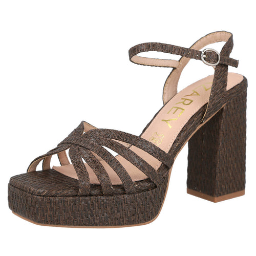 Azarey 494K915 Sandalias de Tacón Marrones para Mujer