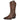 Bota vaquera marrón para mujer Pink Desert JD-93 vista frontal con puntera afilada - © Calzados Modesto®