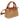 Bolso de ganchillo marrón de la marca Pink Desert con asas y solapa de piel. - © Calzados Modesto®