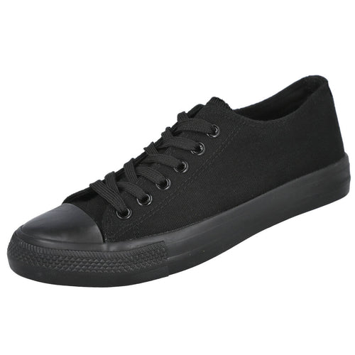 L&R SHOES MD888-1 Zapatillas de Lona Negras para Mujer