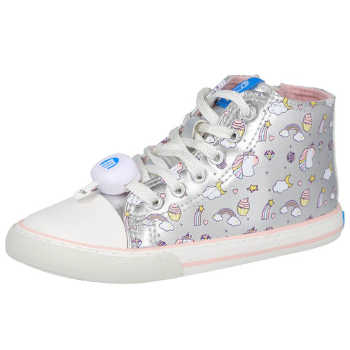 MTNG MD49339 Zapatillas Altas Plateadas para Niña
