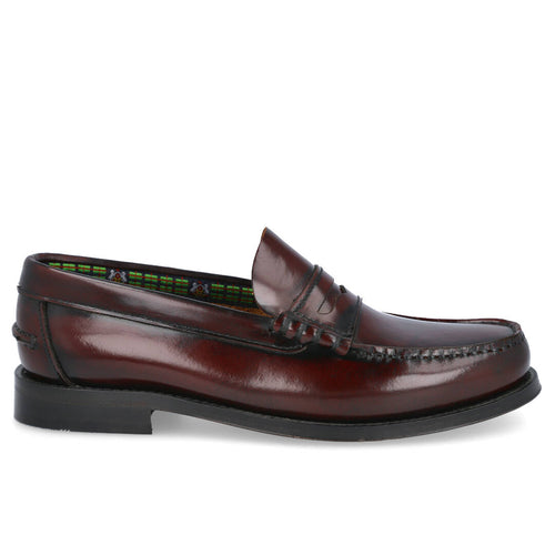 L&R SHOES E472.2 Mocasines Burdeos para Hombre