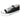 Zapatilla L&R Shoes MDF220 de lona negra mujer, vista frontal detalle cordones blancos - © Calzados Modesto®