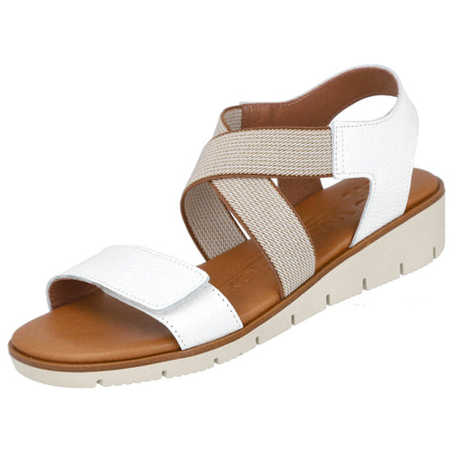 Garzon MD24131 Sandalias Planas Blancas para Mujer