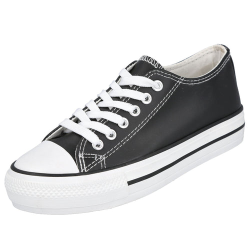 Bubble Bobble F05 Zapatillas de lona negro mujer