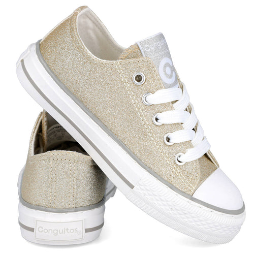 Conguitos MDCOSH283112 Zapatillas de Lona Doradas para Niña