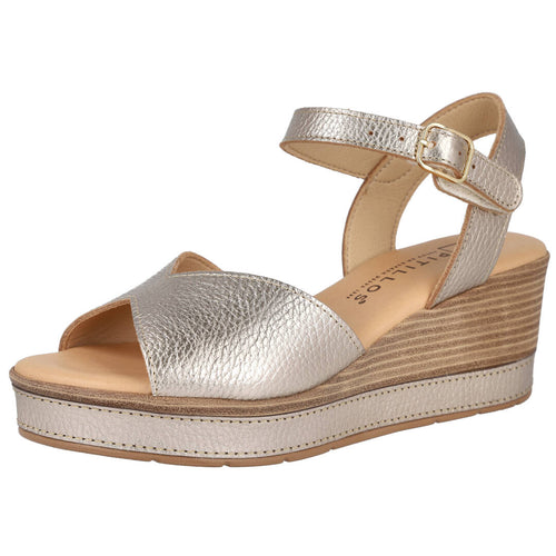 Pitillos MD11280 Sandalia Cuña Oro Mujer